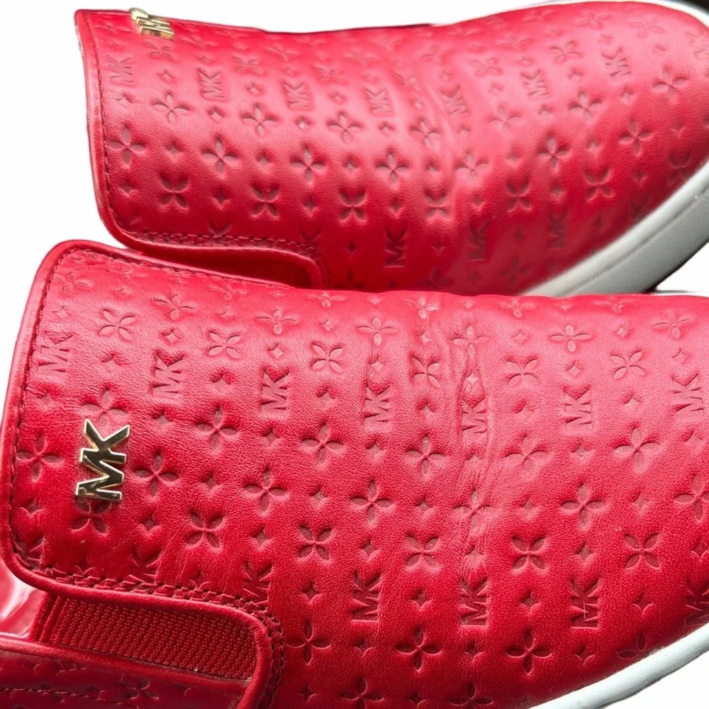 Michael Kors Keaton Logo Embossed Patent Slip-On Sneaker | EUC | Sz 5